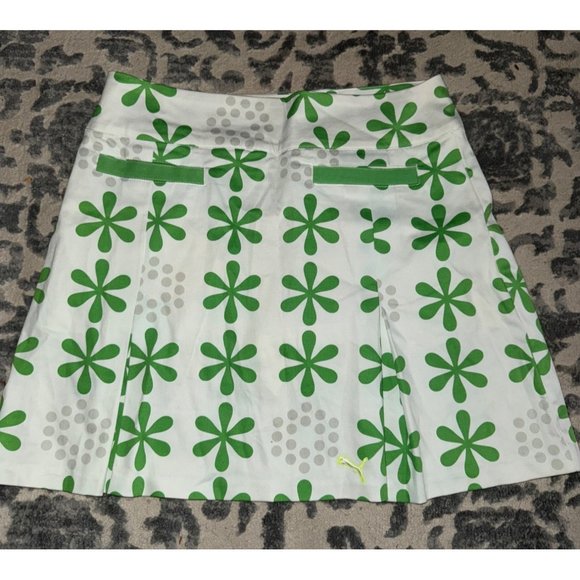 New Puma white/green‎ floral skirt skort size woman's Medium - Picture 1 of 8
